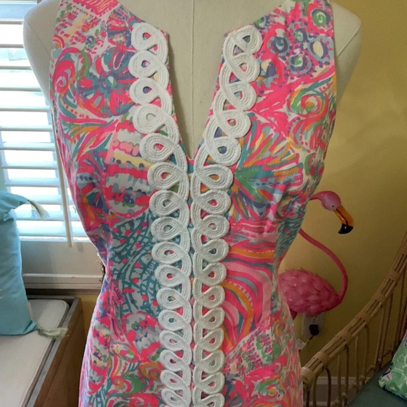 Lilly Pulitzer NWT Ryder Shift Dress Swiss Fish Size 4 Gorgeous! - Picture 3 of 9